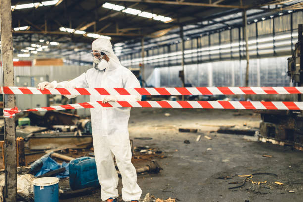 Professional Biohazard Cleanup technician working in Kanosh, UT